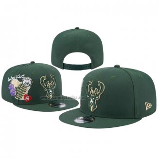 Gorra Milwaukee Bucks Adjustable Icon 9FIFTY Snapback Verde