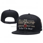 Gorra Toronto Raptors Adjustable 2019 Finals Champions Negro