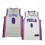 Camiseta Philadelphia 76ers Paul George #8 Association 2024-25 Blanco