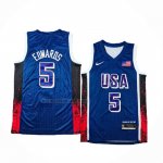 Camiseta USA 2024 Anthony Edwards #5 Azul1