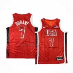 Camiseta USA 2024 Kevin Durant #7 Juegos Olimpicos Rojo