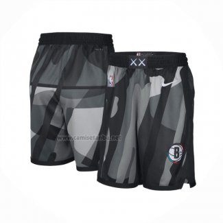 Pantalone Brooklyn Nets Ciudad 2024-25 Negro