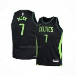 Camiseta Boston Celtics Jaylen Brown #7 Ciudad 2024-25 Negro