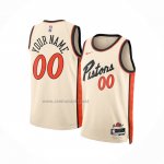 Camiseta Detroit Pistons Personalizada Ciudad 2024-25 Amarillo