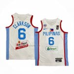 Camiseta Filipino Jordan Clarkson #6 Juegos Olimpicos 2024 Blanco