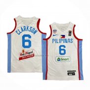 Camiseta Filipino Jordan Clarkson # 6 Juegos Olimpicos 2024 Blanco