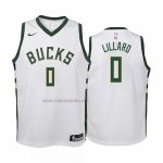 Camiseta Nino Milwaukee Bucks Damian Lillard NO 0 Association 2022-23 Blanco