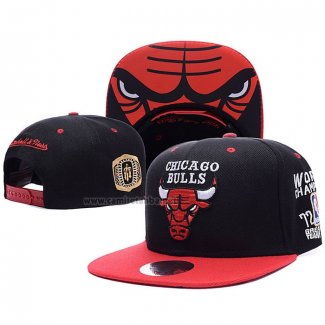 Gorra Chicago Bulls Negro Rojo5